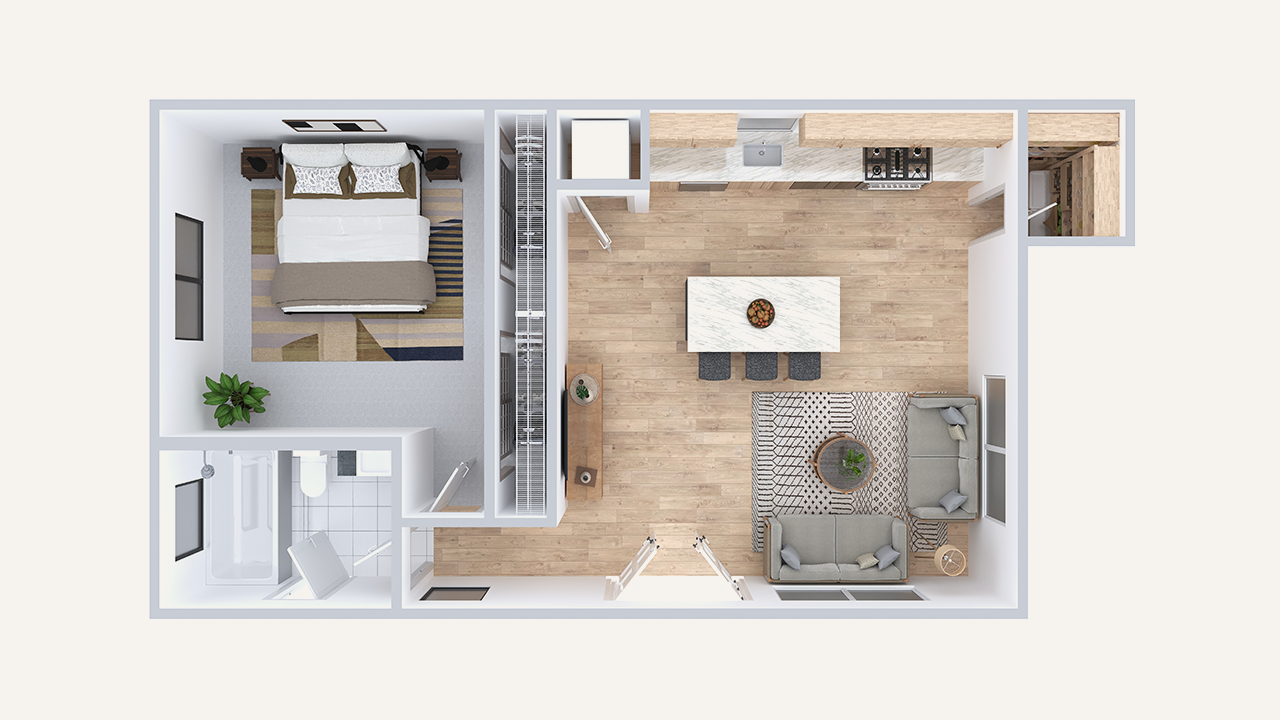 3D floor plan image of Custom Estate