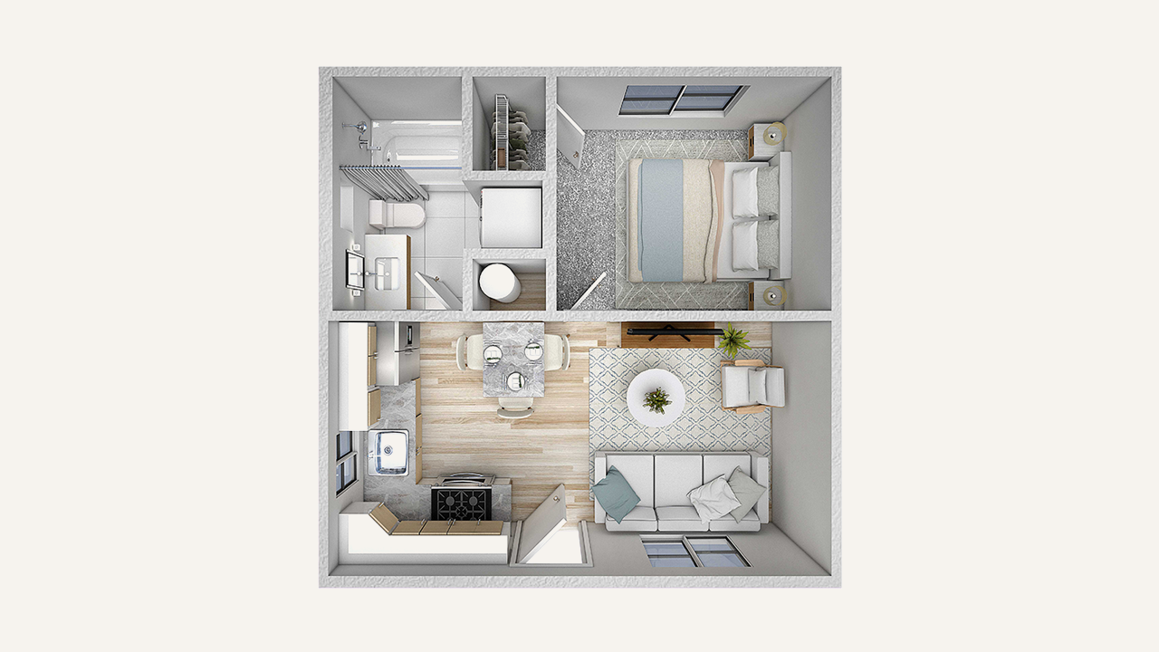 3D floor plan image of Estate 400