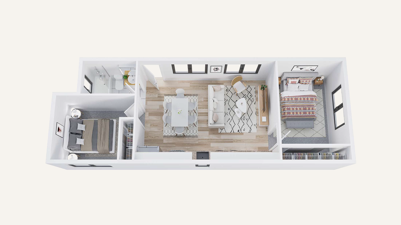 3D floor plan image of Estate 600