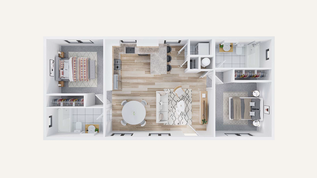 3D floor plan image of Estate 750+