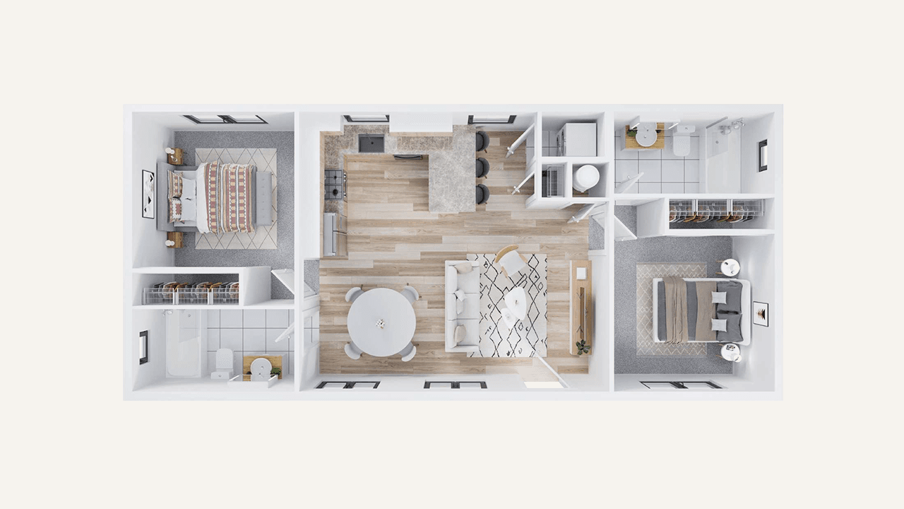 Proven ADU floor plan optimized for efficiency and livability